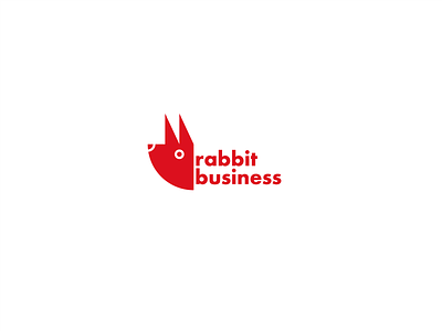 Rabbit Business animals app branding business corporate design graphic design icon identity illustration illustrator job logo logo design nature rabbit red typography ui vector