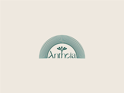Antheia adobe branding business company design flower graphic design identity illustration illustrator logo logo design nature shop typography vector