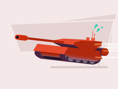 Tank fast illustration orange rush speed tank