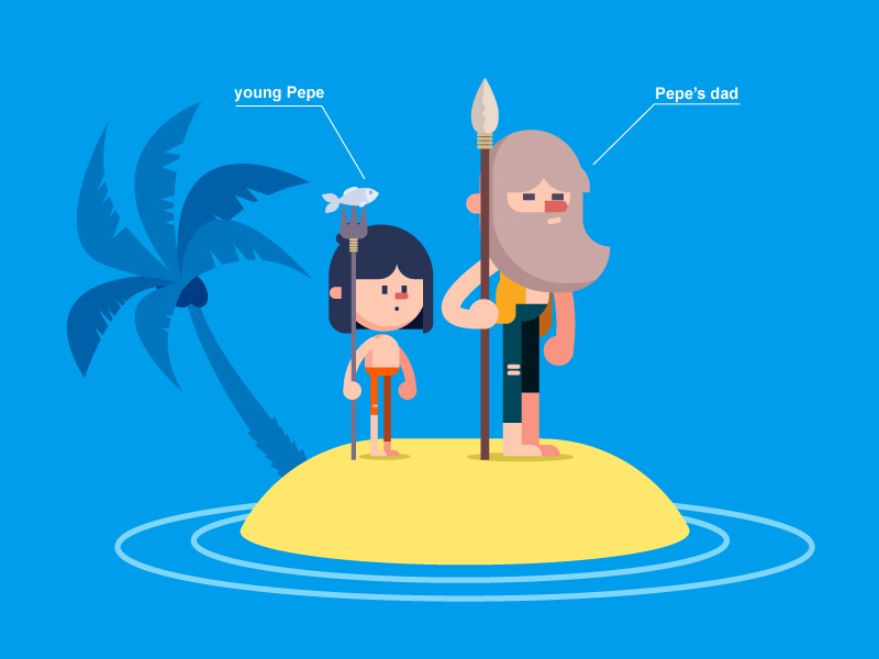 Pepe on the Island by Csaba Khilenberg on Dribbble