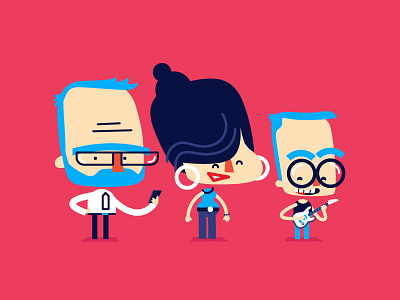 Smith Family animation application character dad family mom motion graphics son