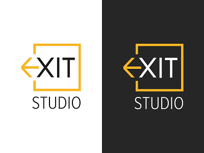 EXIT Studio agency belgium black design exit identity logo studio web white yellow