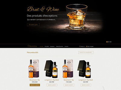 B&W homepage black design drink homepage web website white