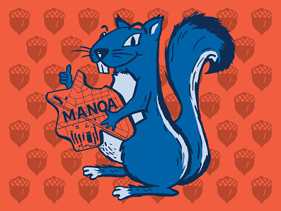 Manoa Tavern Squirrel illustration