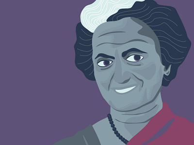 Indira Gandhi flat illustration vector