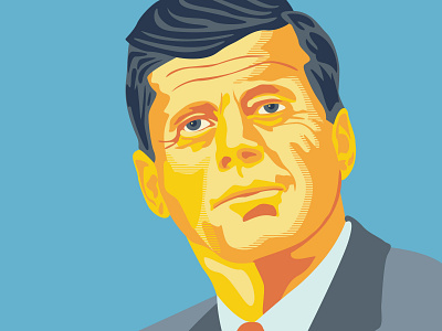 JFK flat illustration vector