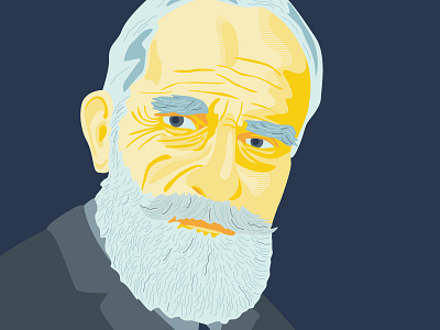 George Bernard Shaw flat illustration vector