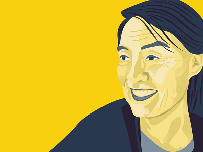 Gail Tsukiyama flat illustration vector