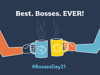 Bosses Day flat icon illustration vector