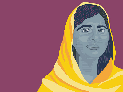 Malala Yousafzai illustration vector