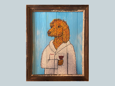 Bear acrylic illustration