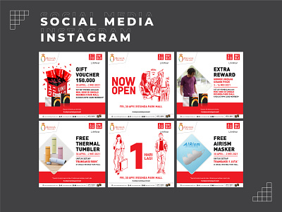 Social Media Instagram Design for Shopping Mall Event branding design event graphic design instagram layout