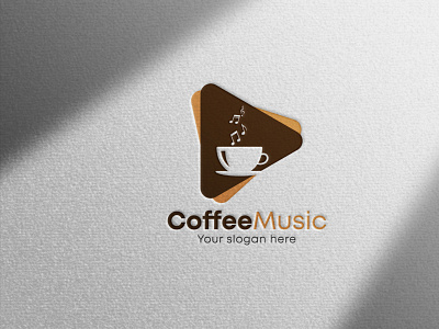 Coffee Music Logo designed by kaiumkhanone. branding coffee coffee music design graphic design icon logo logo branding minimal minimal logo simple