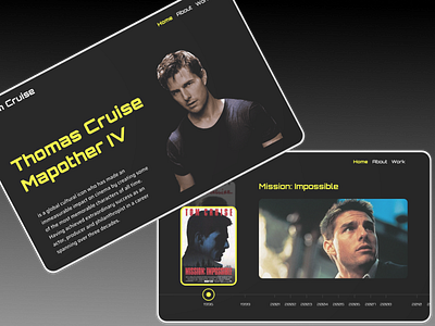 Tom Cruise Landing page #DailyUI #003