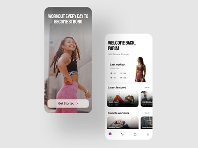 Fitness App app appdesign design fitness product productdesign ui uiux uiuxdesign ux webdesign