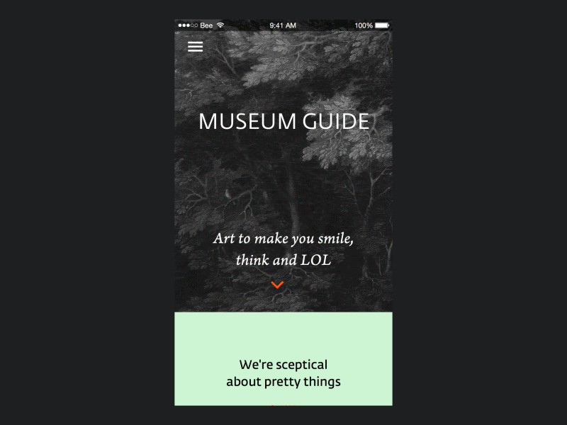 Museum Guide animation app guide