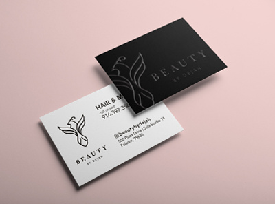 Beauty by Dejah Business Cards beauty logo beauty salon brand design branding business card design businesscard hair salon logodesign