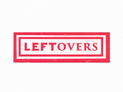 Leftovers Logo diy grunge noise punk techno