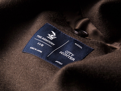 The Armoury Label Design label design menswear stitched label tailoring design