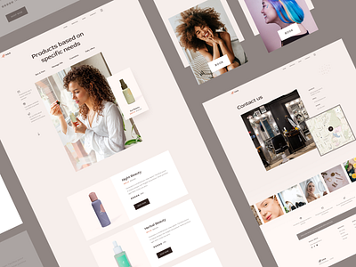Natural & Beauty - Product, Contact business contact contact page ecommerce marketing product page products typography ui ux web webdesign