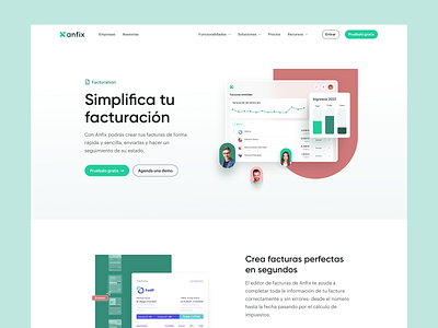 Features pages for Anfix (1) by Cristian Luchian on Dribbble