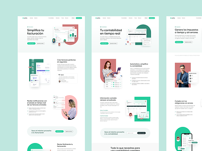 Features pages for Anfix (1) accounting feature page features green landing page landing pages minimal design saas saas design services sketch ux design web web design