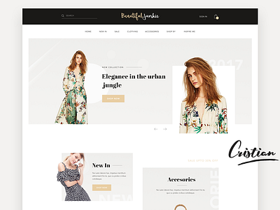 eCommerce website for Beautiful Junkie accesories design ecommerce elegant fashion landinpage online shop shoping sore web women