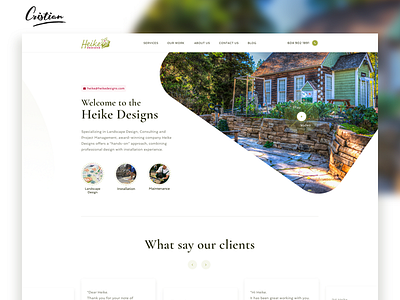 Website redesign for a landscaping company