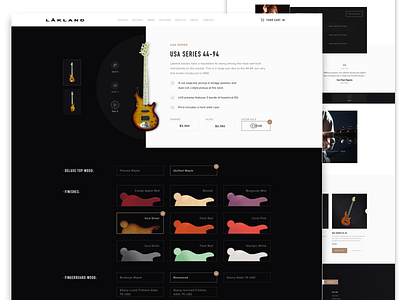 Lakland-Custom Build business custom build design details page ecommerce guitar music overview product page shop typography ui web web design