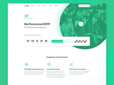 AnfixConnect2019-event landing page accounting business design event hero invoice marketing software summit ui web web design webdesign website