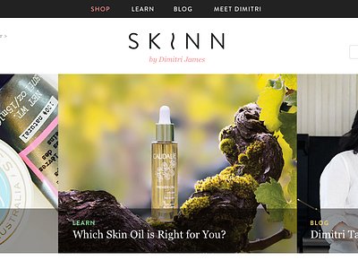 Skinn Cosmetics Concept ecommerce