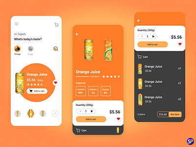 E-Commerce Food App UI, it was created using Figma.