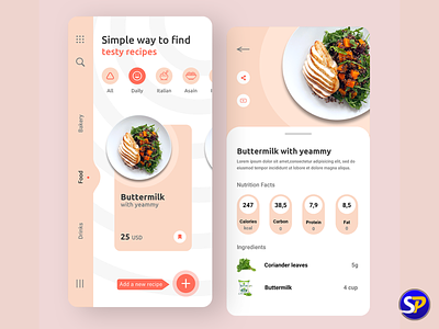 E-Commerce Food App Ui Design (Sketch) app ui design ecommerce app food app ui graphic design sketch ui uxui
