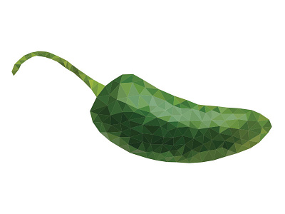 Low Poly Pepper art hand drawn jalapeno jalapeño low poly pepper poly triangle vector