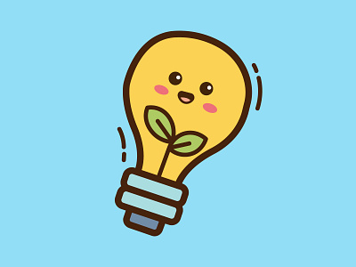 Bulb bulb character design graphic design