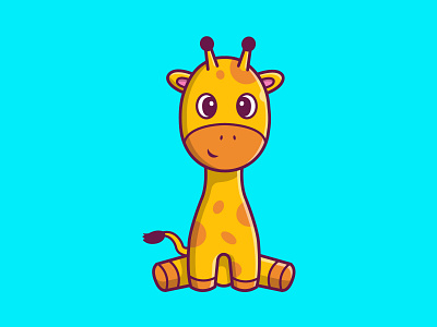 Giraffe animal baby character design giraffe graphic design illustration