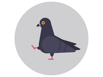 Simple pigeon animal character graphic design illustration logo pigeon simple