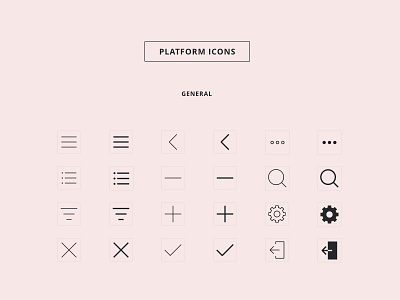 Platform Icons financial graphic icon interaction line icon platform icon social ui