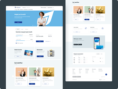 New responsive banking website UX/UI Design