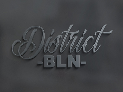 "District -BLN-" Logo branding clean design illustration logo modern vector