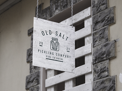 "Old Salt Pickling Company" Logo branding clean design illustration logo modern vector