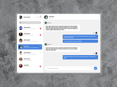 Chat Page chat chatboxes clean design email figma messaging messenger modern talk ui ux