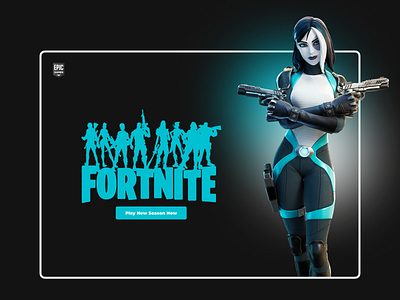 Gaming Landing Page 3d black blue charecters clean dark design fimga fortnite gaming landing landing page modern overview peaople people scifi ui ux website