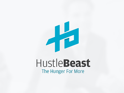 Hustlebeast flat letter logo technology