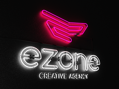 EZONE's 3D Neon Logo