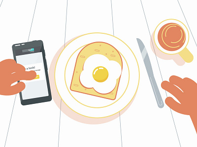 Eggs, toast and reliance coffee eggs first person first person view food illustration pov snippet toast