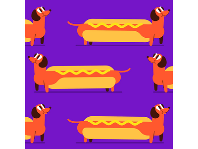 national hotdog day animation character character design dog fun hotdog illustration motion motion design motion graphic motion graphics motiongraphics sausage dog vector