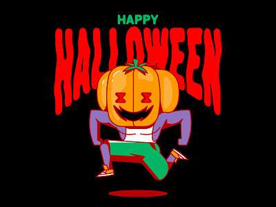 Happy Halloween design halloween illustration pumpkin pumpkin boy