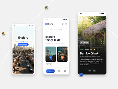 Gems - Travel App app concept design ui ux