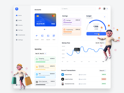 Finance Dashboard App app concept design ui